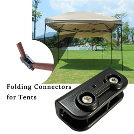 4Pcs 2-Way Pop-up Gazebo Replacement Connector Canopy Tent Replacement Parts Black Rectangular Bracket Truss Connector Canopy Replacement Parts (4-Pack+8 Screw Set)
