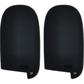 REPROTECTING Silicone Rubber Key Fob Cover Compatible with 2011-2021 Chrysler 200 300 Dodge Challenger Charger Dart Durango Journey Fiat 500 L X Jeep Cherokee Compass Grand Renegade (Black Black)