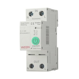 Zigbee Leitungsschutzschalter Schalter Smart Schalter mit Stromverbrauchsmessung und Überlastschutzfunktion, DIY Intelligente Timer Sprachsteuerung Kompatibel mit Tuya/Smart life APP