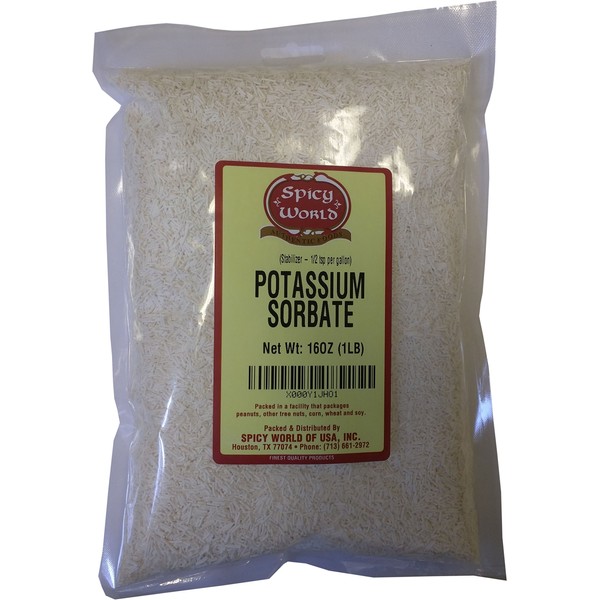 Spicy World Potassium Sorbate 1 Pound - Food Grade - Great for Stabilizing!