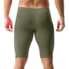 Men's Transparent Half Tights Leggings Sheer Swimwear Shorts Trunks Pant(Green