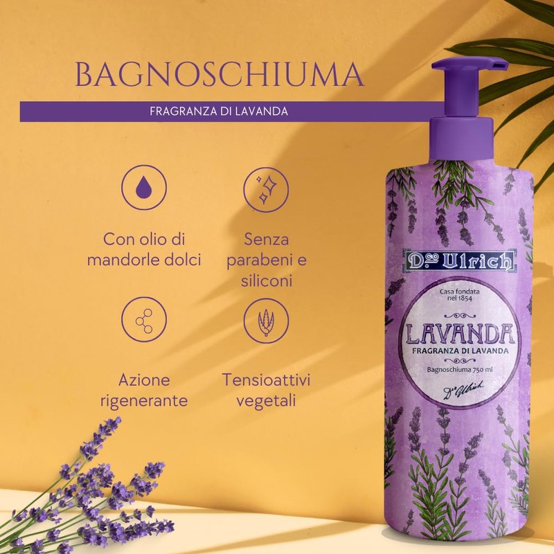 Ulrich Shower Gel Lavender, Almond Oil and Lavender Essential Oil