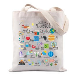 Science Is All Around Us Gift Science Alphabet Gift Science Lover Scientist Gift Science Teacher Tote Bag (Science All Around CA)