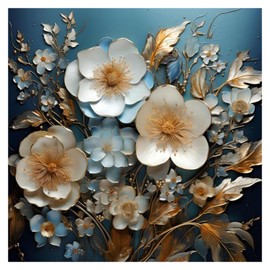 Diamond Painting Flower, Diamond Art Kits for Adults, Flower Peinture Diamant, Diamond Painting Kits for Adults for Gifts and Home Wall Decor 14x14 Inch