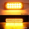 20 Pcs Oval Amber/White Dual Color LED Strobe Lights -