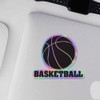 Holographic Decal Stickers Of Basketball Outline Design S Premium Waterproof