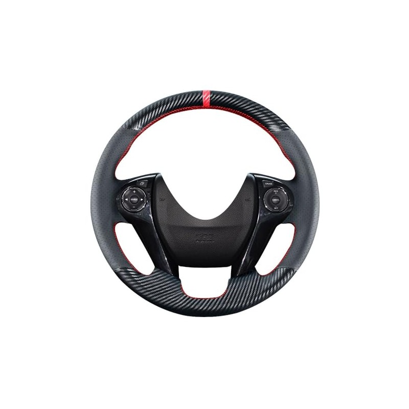 Carkooler DIY Stitching Carbon Fiber Steering Wheel Cover for Honda