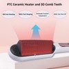 Blue Hair Straightener Brush Negative Ionic with 9 Temp Settings,
