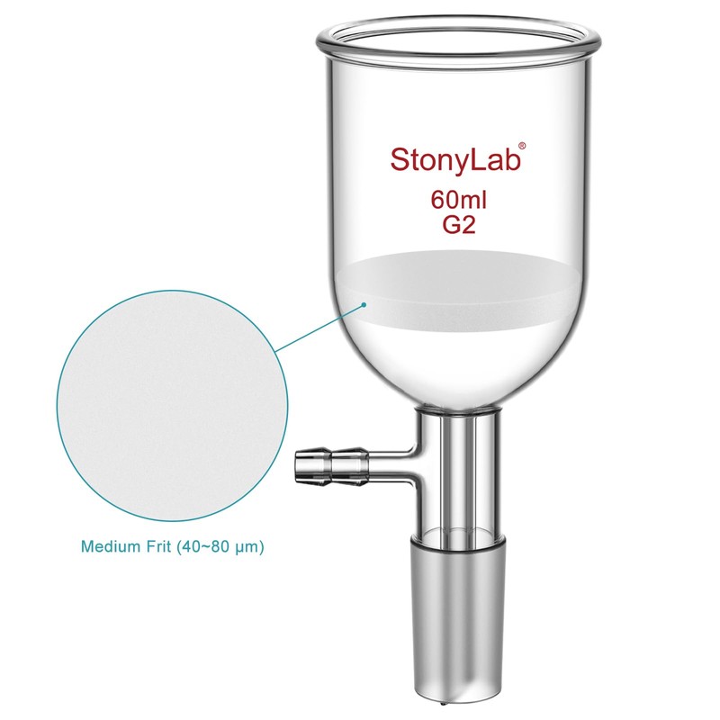 StonyLab Glas Buchner Funnel Filter, Borosilicate Glass Vacuum Buchner Filter