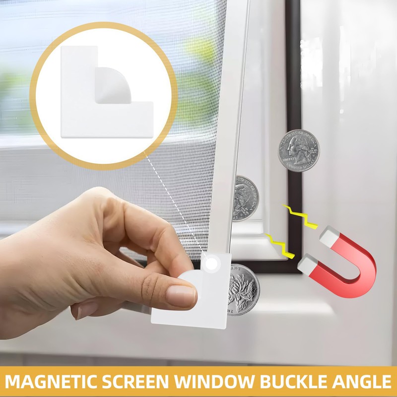 12Pcs Sets Magnetic Window Screen Corners Accessories Kit Window Fixing