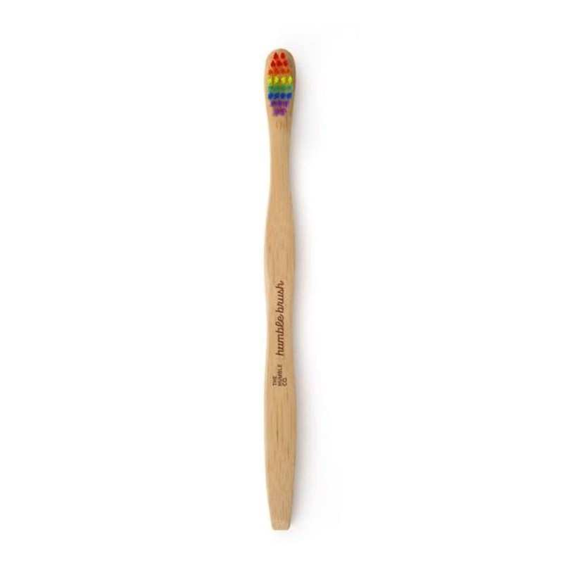 THE HUMBLE CO. Hamble Brush for Adults, Rainbow, 7.5 inches