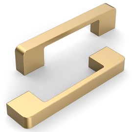 KNOKLOCK 10 Pack Champagne Bronze Cabinet Pulls 3.75 Inch(96mm) Hole Centers,Kitchen Cabinet Handles Cabinet Hardware Drawer Pulls for Dresser Cupboard Wardrobe