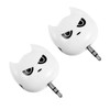 Parliky 2pcs Cat Head Headphone Splitter Portable Audio Splitter Triple