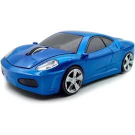 WUQIDA Wireless Mouse Car Mouse, Sport Car Shaped Mouse Mice for Computer, Laptop, PC, Mac with LED Light (Blue)