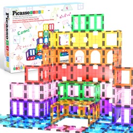 PicassoTiles 42 piezas Conjunto de Bloques de Construcción Magnéticos Tableros de Juego Azulejos Magnéticos Construcción Juguete Kit educativo...     