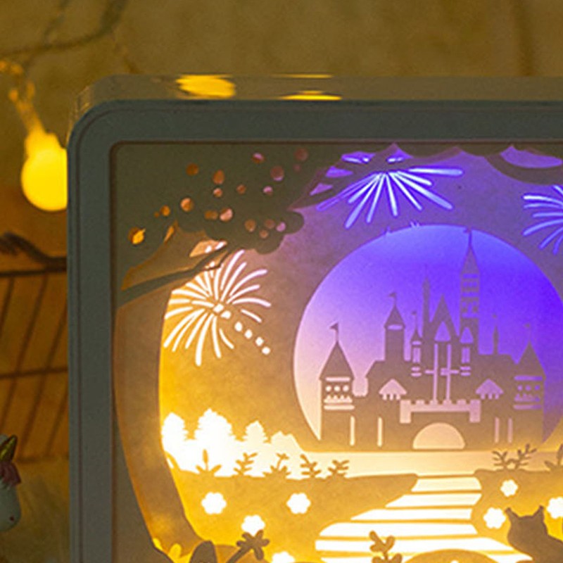 Papercut Light Box Soft Warm Light Romantic USB Battery Powered