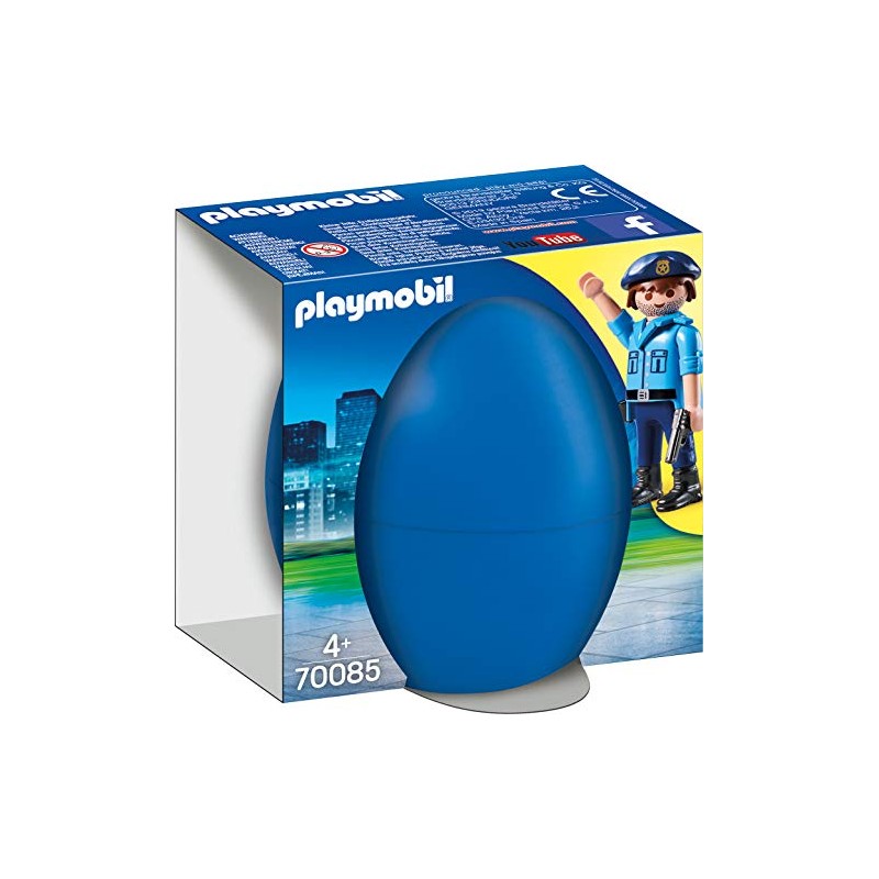 PLAYMOBIL 70085 Children’s Colourful Easter Egg Policeman with Sniffer Dog