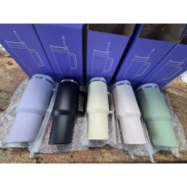 Mwnrol 40 oz Stainless Steel Vacuum Insulated Tumbler with Handle and Straw