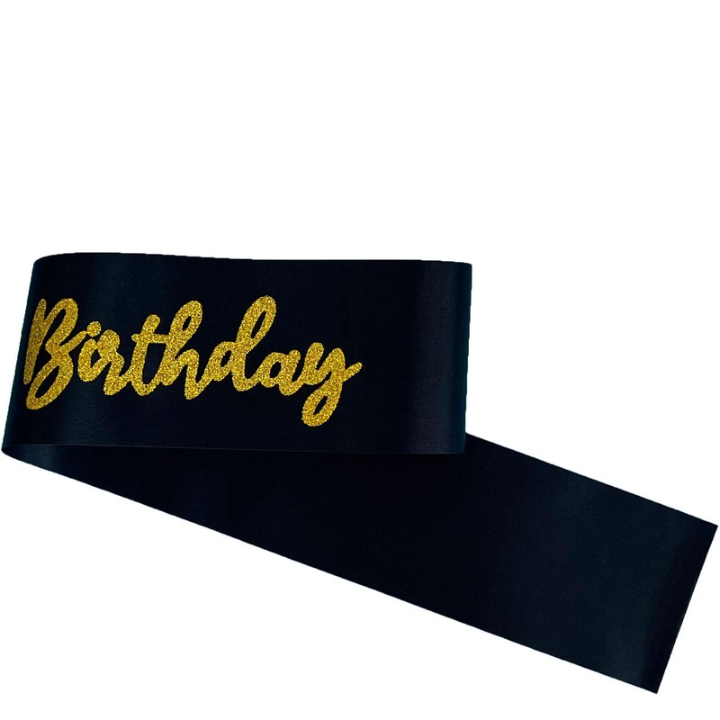 Black It's My 18th Birthday Sash Funny 18th Birthday Sash
