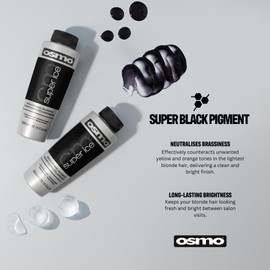 OSMO Super Ice Shampoo | Black Pigment for Brightening Blonde Hair | For Bleached & Natural Blonde Hair | Vegan. 300ml