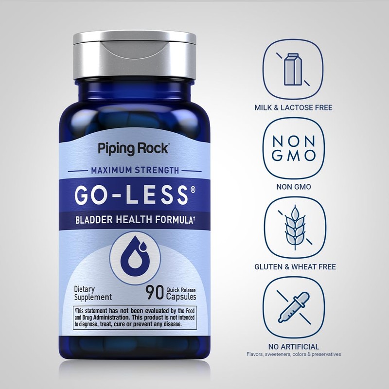 Piping Rock Go Less Bladder Control Pills | 90 Capsules