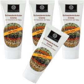 Swedish Herb Cream • Without Cortisone • Soothing for Sunburn Sore Nose Lips Ears Braiding Dermitis • HerbsnRoots • 4 x 100 ml