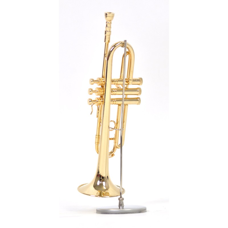 Sunrise Sound House Miniature Musical Instrument Trumpet 1/4 Gold