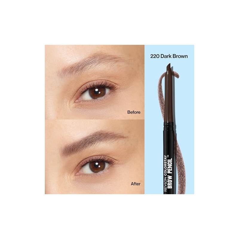 Revlon Lápiz Delineador de Ceja Colorstay, Dark Brown