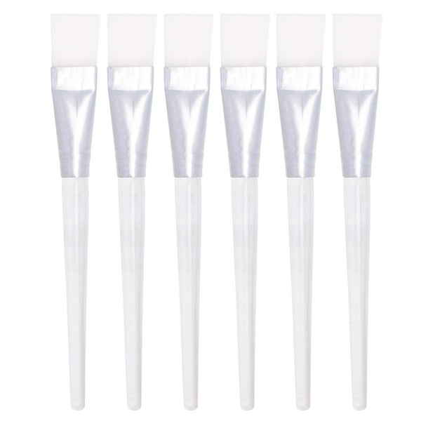 Royee 6 Pcs Facial Mask Brushes with Clear Acrylic Handle