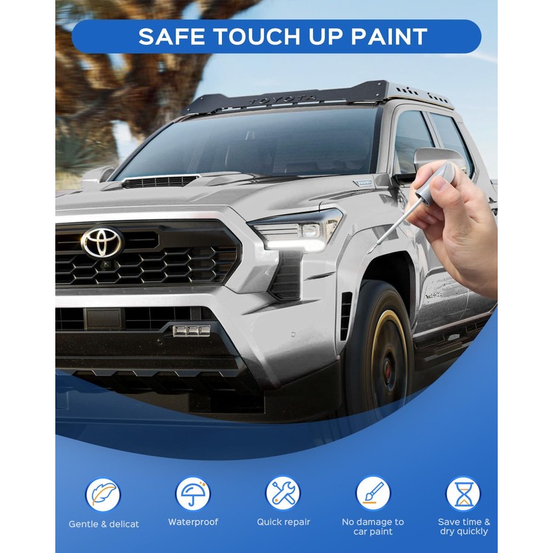 PARTS4EV 1J9 Celestial Silver Metallic Touch Up Paint Compatible with