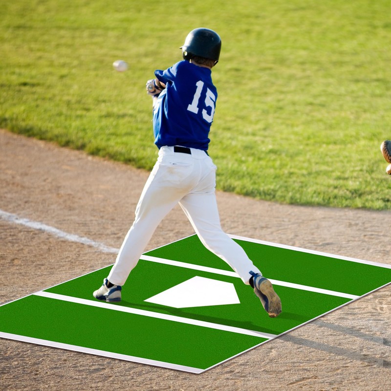 6x4 ft Baseball and Softball Hitting Mat with Non-Slip Backing