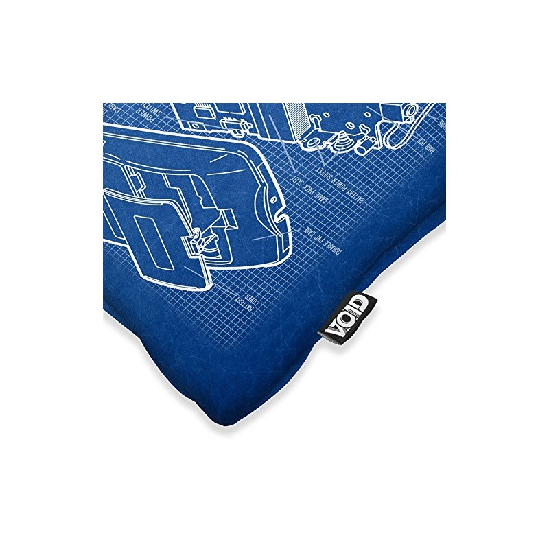 Void 8 Bit Hand Held Blueprint Kapa Cushion Cover Outdoor