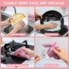 Rachan 11Pack Kitchen Dish Cloths Reusable Dish Towels,Super Absorbent Coral