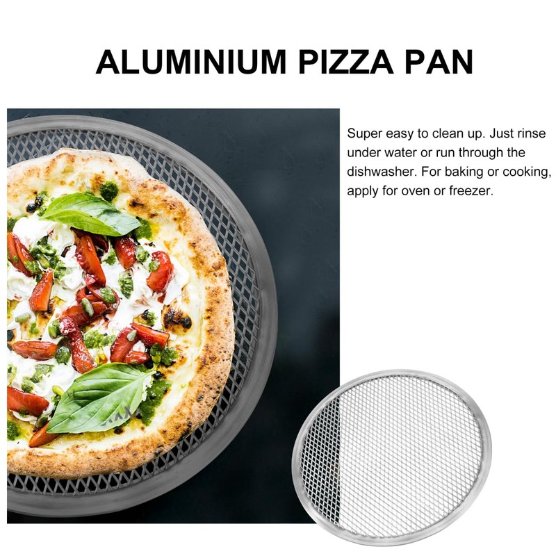 Luxshiny 13 Inch Aluminum Pizza Pan with Holes Mesh Crisper