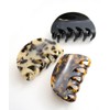 Vingtaine H7690-BE Hair Claw Tortoise Shell Style Domed Hair Clip,