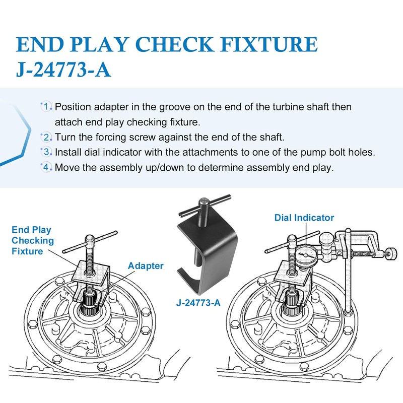 Camoo Oil Pump Remover and End Play Transmission Checking Fixture