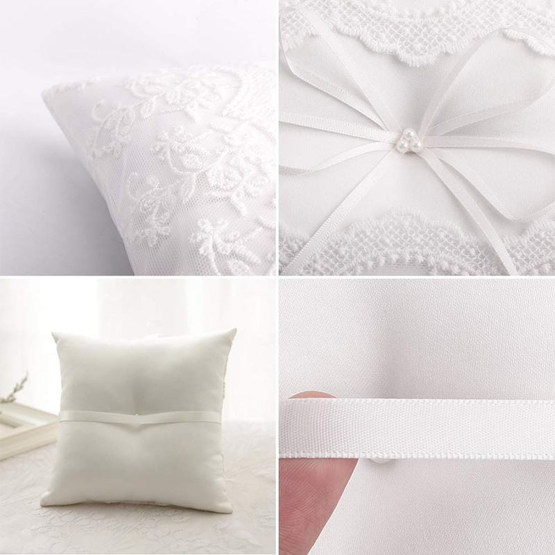 Gudotra Porte-Alliance Lace Wedding Ring Cushion (20cm)