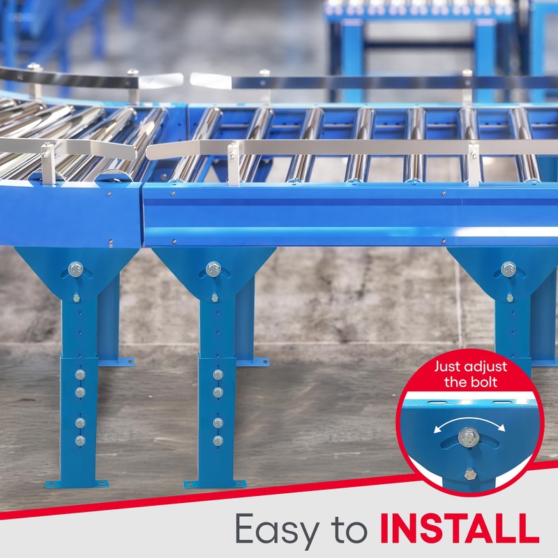 Ultimation Adjustable Height Light Duty Conveyor Supports 2-Pack for 12"