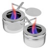CHEFQ Stainless Steel Chafing Wick Fuel Holders with Safety Cover