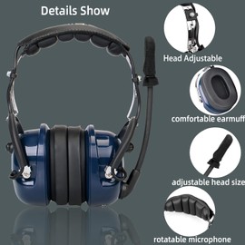 Retevis Noise Reduction Walkie Talkie Headset, Volume Adjustable,Hands Free, for RT22 RT21 RT68 C2, Compatible with Baofeng UV-5R 5RM Arcshell AR-5 Radios, Two Way Radio Headset with Mic(1 Pack)