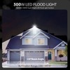300W LED Flood Light, 36000LM Floodlight with Plug,IP66 Waterproof Outdoor