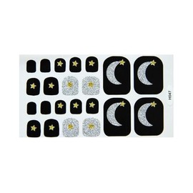 Generic 22Pcs Marble Gold Stripes Gradient Glitter Galaxy Stars Toe Nail Wraps Stickers H047 Nail Wraps Stickers Manicure Supplies for Women Nails Full Long Lasting Easy Apply and Remove