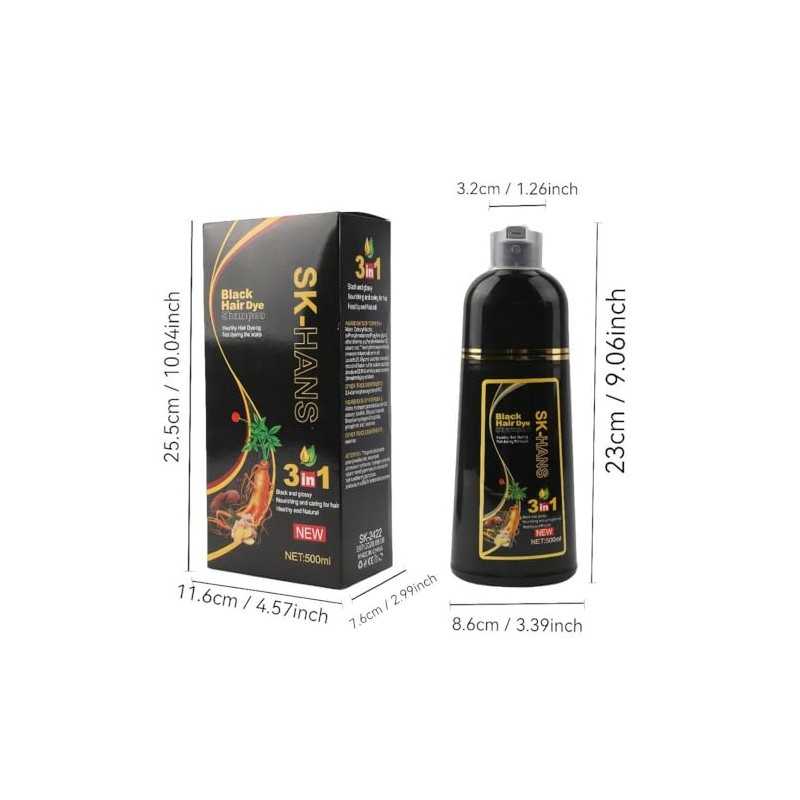 Shampoo Cubre Canas Tinte Instantáneo 3 en 1 Brillo Suavidad