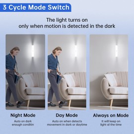 LED Closet Lights, 30 LEDs Rechargeable Dimmable Motion Sensor Light Under Cabinet Lighting with Remote Control Wireless Stick-Anywhere Night Light for Bedroom, Kitchen, Wardrobe, Hallway (6 Pack)