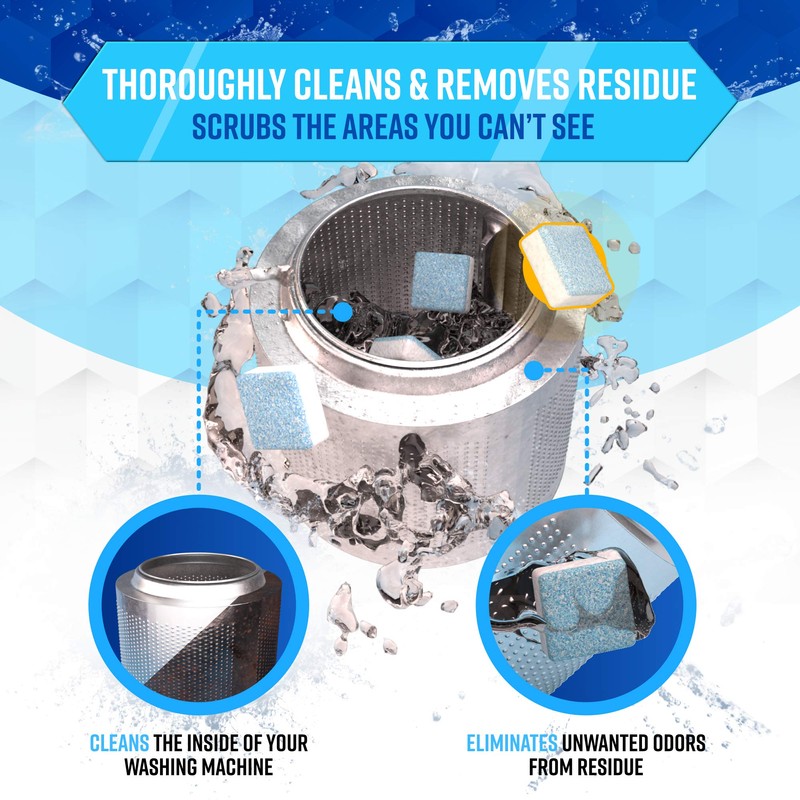 Washing Machine And Dishwasher Cleaning Tablets Bundle - Includes 12