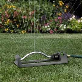 18-Hole Brass Nozzle Oscillating Lawn Sprinkler for Large Yards