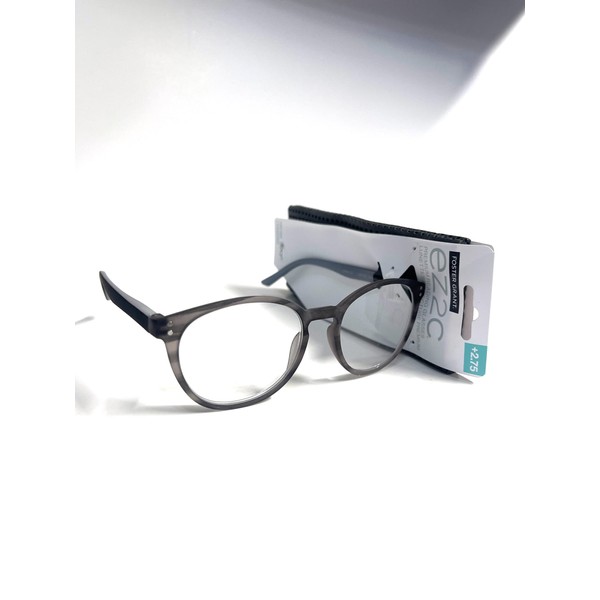 Foster Grant Reading glasses Joey matte Gray round shape 1.00,