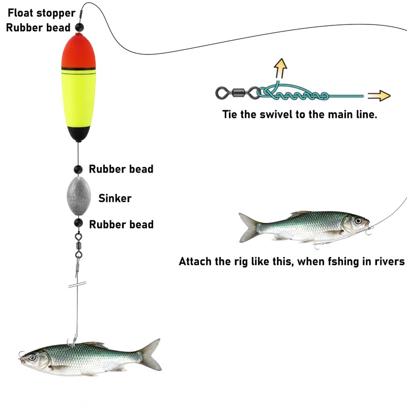 Alwonder PIKE FLOAT Complete Accessory Kit Set for Pike Fishing