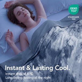 Topcee Cooling Blanket 80''x88'' for Hot Sleepers, Arc-Chill Q-Max>0.35 Double Sided Cold Blankets for Night Sweats, Cool Soft Lightweight Summer Blanket for Sofa Bed Couch, Gifts for Women Queen