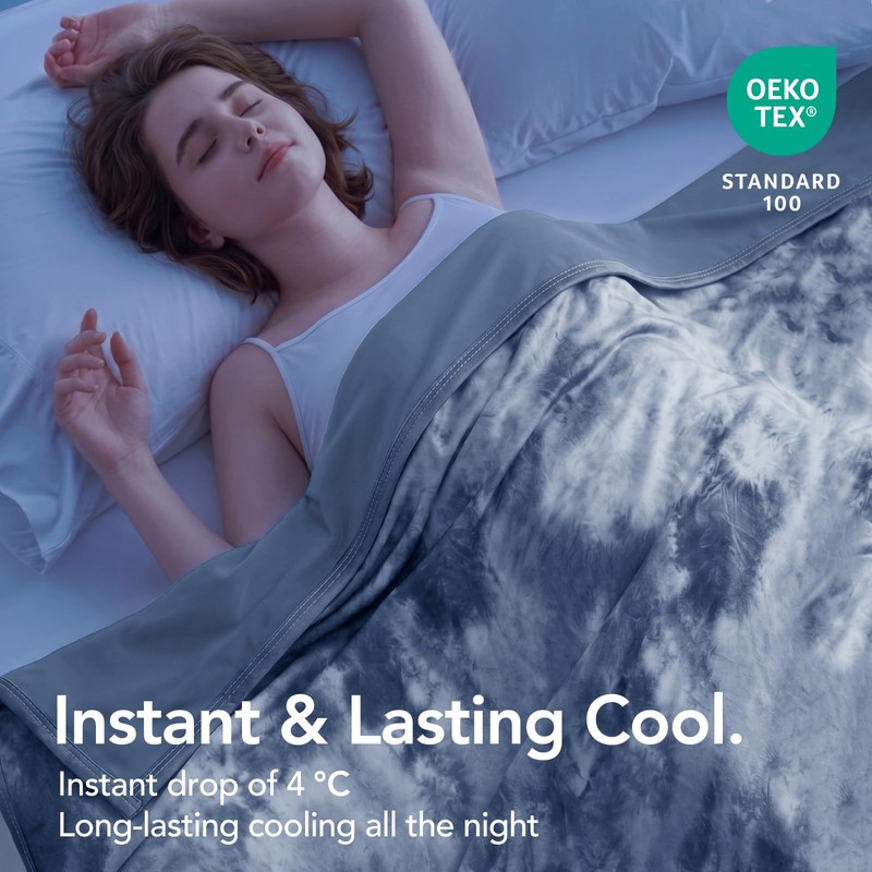 Topcee Cooling Blanket 80''x88'' for Hot Sleepers, Arc-Chill Q-Max>0.35 Double